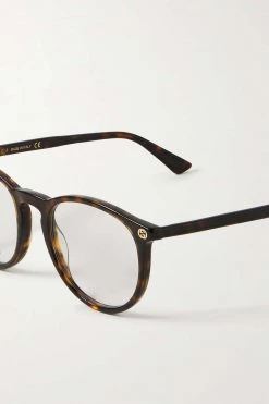 GUCCI EYEWEAR Brille Mit Rundem Rahmen Aus Azetat In Hornoptik ,Schwarz 8 GUCCI EYEWEAR Brille Mit Rundem Rahmen Aus Azetat In Hornoptik ,Schwarz -Gucci Verkäufe w920 q60 672