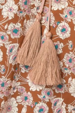 GUCCI Love Parade Minikleid Aus Voile Aus Einer Baumwollmischung Mit Blumenprint Und Spitzenbesätzen ,Braun -Gucci Verkäufe w920 q60 68