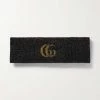 GUCCI Metallic-Stirnband Aus Jacquard-Strick ,Blau
