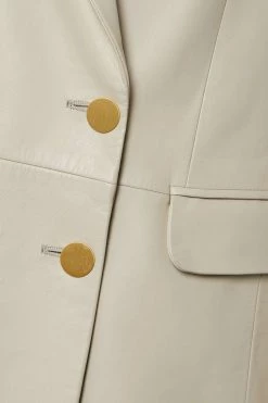 GUCCI Aria Doppelreihiger Blazer Aus Leder ,Grau 10 GUCCI Aria Doppelreihiger Blazer Aus Leder ,Grau -Gucci Verkäufe w920 q60 693