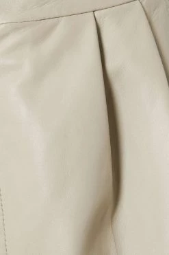 GUCCI Aria Hose Mit Weitem Bein Aus Leder Mit Falten ,Grau -Gucci Verkäufe w920 q60 704