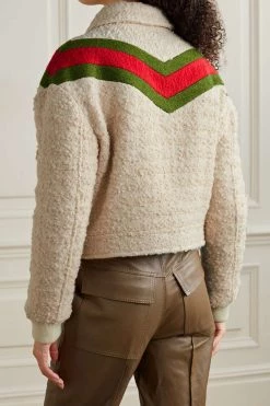 GUCCI Gestreifte Jacke Aus Bouclé Aus Einer Wollmischung ,Beige 9 GUCCI Gestreifte Jacke Aus Bouclé Aus Einer Wollmischung ,Beige -Gucci Verkäufe w920 q60 715