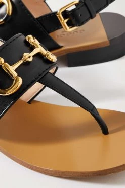 GUCCI Baby Sandalen Aus Leder Mit Horsebit-Detail ,Schwarz -Gucci Verkäufe w920 q60 727