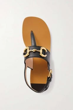GUCCI Baby Sandalen Aus Leder Mit Horsebit-Detail ,Schwarz -Gucci Verkäufe w920 q60 728