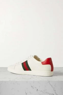 GUCCI Ace Sneakers Aus Leder Mit Webstreifen Und Applikation ,Weiß -Gucci Verkäufe w920 q60 731