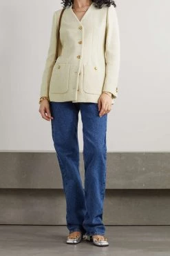 GUCCI Jacke Aus Tweed Aus Einer Baumwollmischung ,Weiß -Gucci Verkäufe w920 q60 743