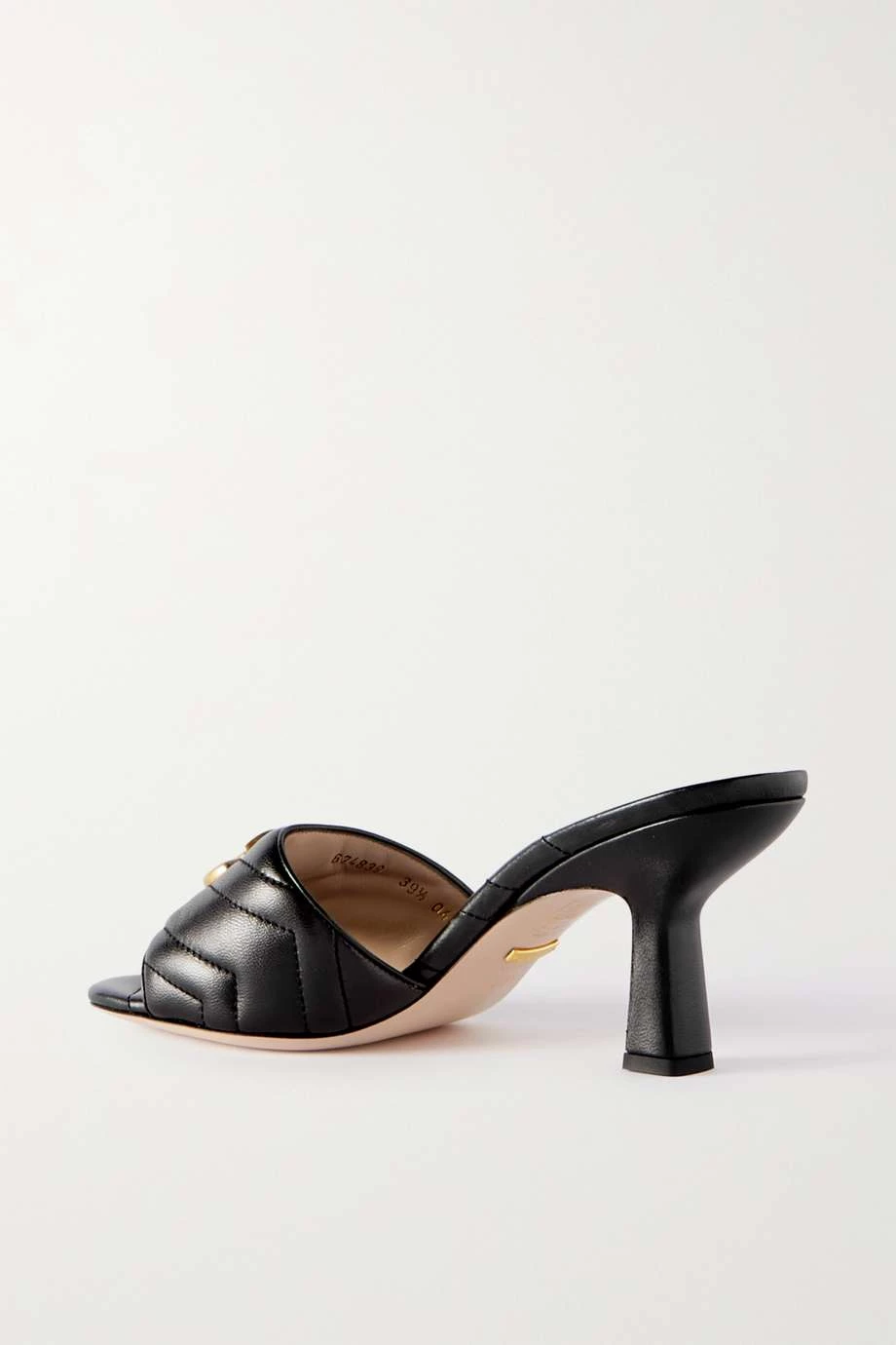 GUCCI Marmont Mules Aus Gestepptem Leder Mit Logoverzierung ,Schwarz 3 GUCCI Marmont Mules Aus Gestepptem Leder Mit Logoverzierung ,Schwarz – Bild 3