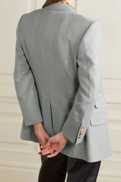 GUCCI Aria Doppelreihiger Blazer Aus Wolle ,Hellgrau -Gucci Verkäufe w920 q60 772