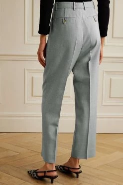 GUCCI Aria Hose Mit Geradem Bein Aus Grain De Poudre Aus Wolle ,Grau -Gucci Verkäufe w920 q60 787
