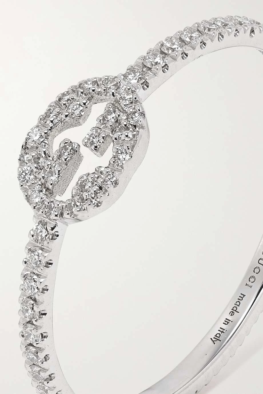 GUCCI Ring Aus 18 Karat Weißgold Mit Diamanten 4 GUCCI Ring Aus 18 Karat Weißgold Mit Diamanten – Bild 4