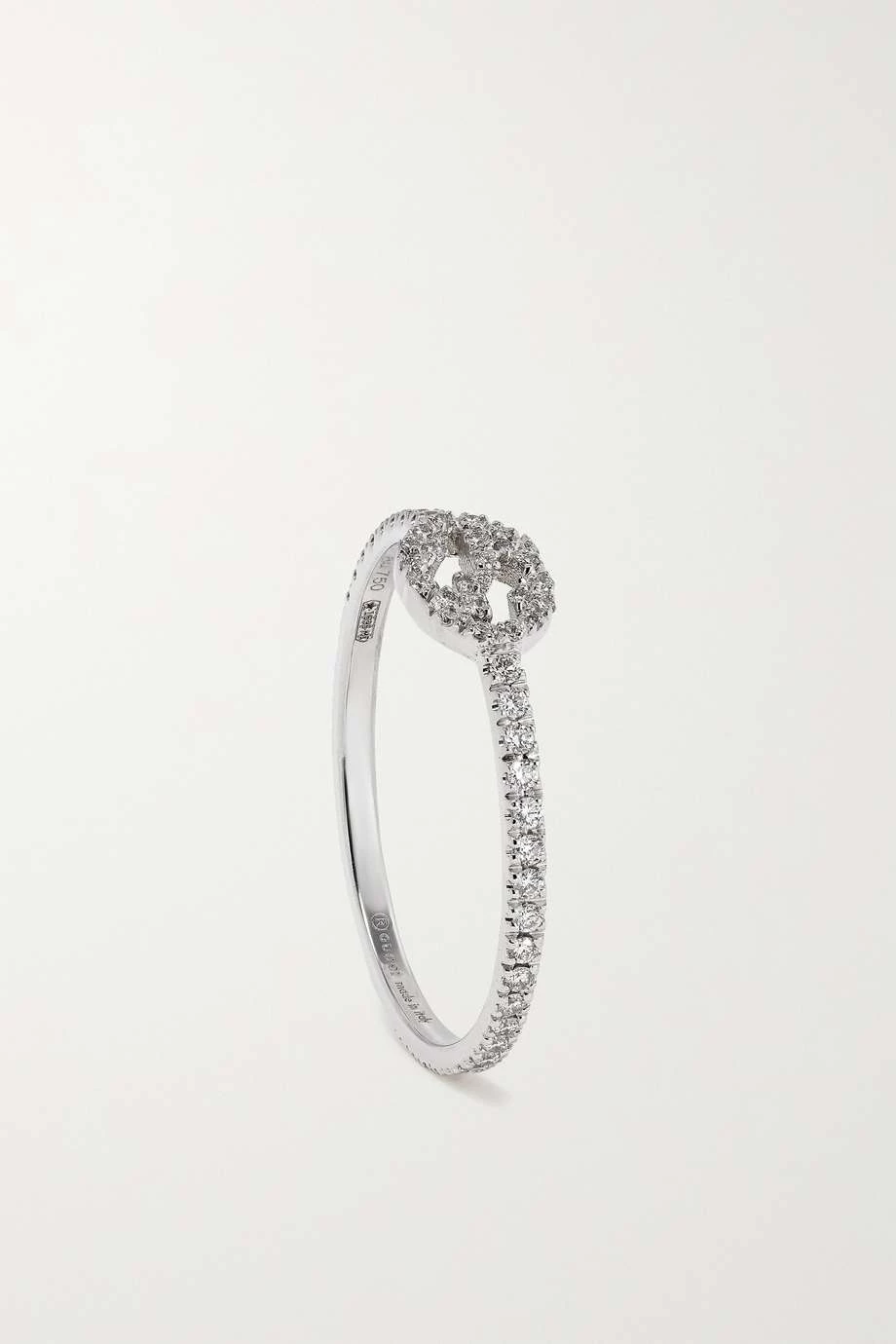 GUCCI Ring Aus 18 Karat Weißgold Mit Diamanten 5 GUCCI Ring Aus 18 Karat Weißgold Mit Diamanten – Bild 5