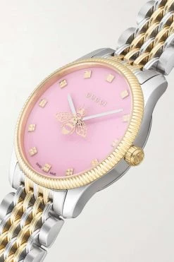 GUCCI G-Timeless 29 Mm Uhr Aus Edelstahl Mit Gold-PVD-Beschichtung -Gucci Verkäufe w920 q60 818