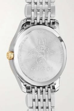 GUCCI G-Timeless 29 Mm Uhr Aus Edelstahl Mit Gold-PVD-Beschichtung -Gucci Verkäufe w920 q60 819