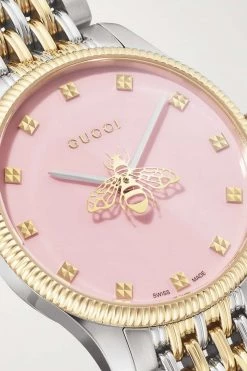 GUCCI G-Timeless 29 Mm Uhr Aus Edelstahl Mit Gold-PVD-Beschichtung -Gucci Verkäufe w920 q60 820