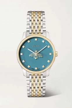 GUCCI G-Timeless 29 Mm Uhr Aus Edelstahl Und Gold Mit PVD-Beschichtung