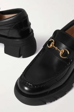 GUCCI Romance Loafers Aus Leder Mit Horsebit-Detail Und Plateau ,Schwarz -Gucci Verkäufe w920 q60 835