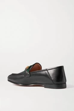 GUCCI Brixton Loafers Aus Leder Mit Webband, Horsebit-Detail Und Einklappbarer Fersenpartie ,Schwarz -Gucci Verkäufe w920 q60 838