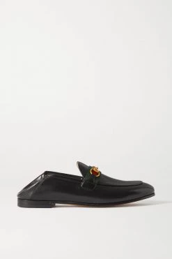 GUCCI Brixton Loafers Aus Leder Mit Webband, Horsebit-Detail Und Einklappbarer Fersenpartie ,Schwarz -Gucci Verkäufe w920 q60 840