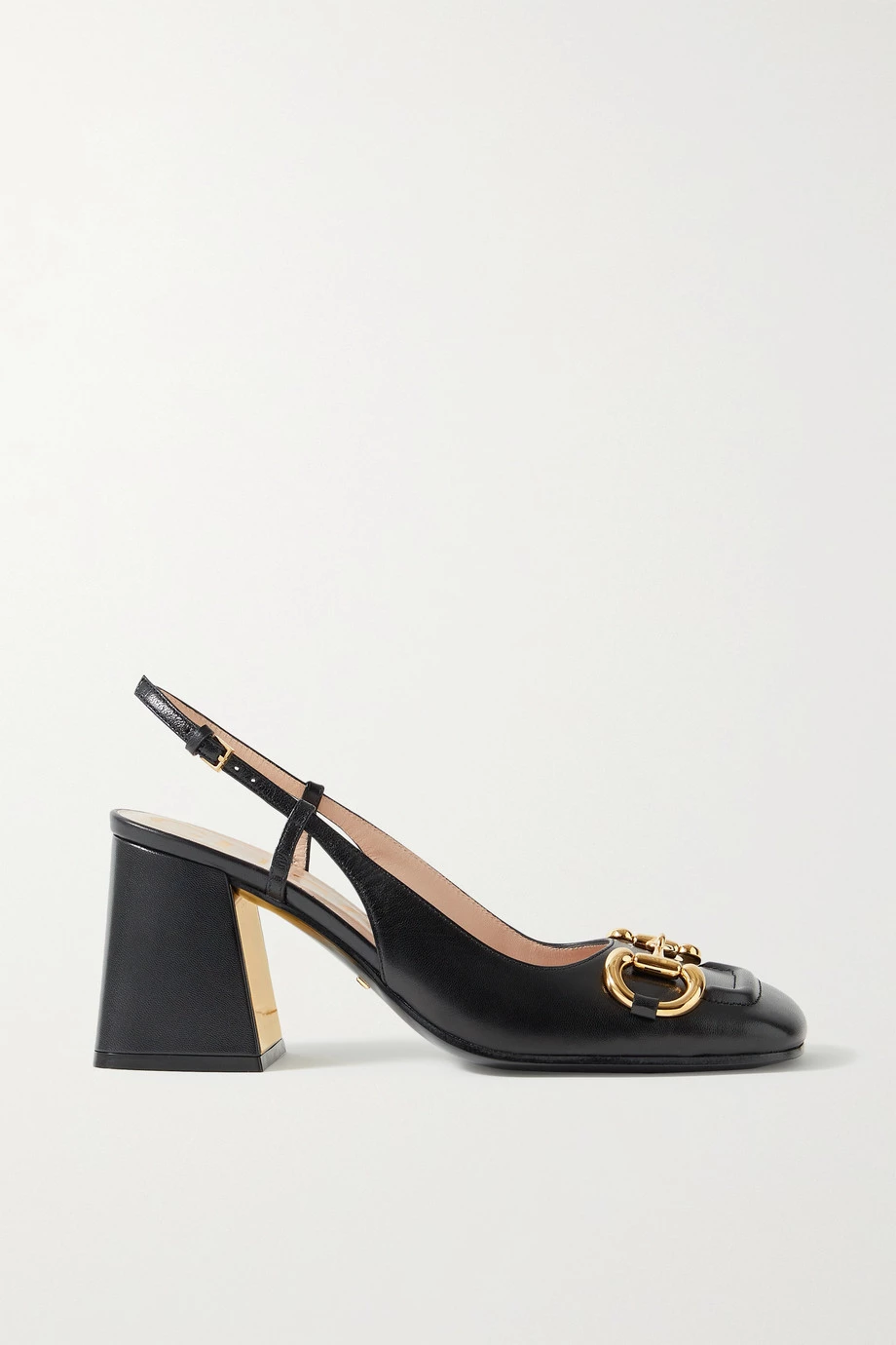 GUCCI Baby Slingback-Pumps Aus Leder Mit Horsebit-Detail ,Schwarz 1 GUCCI Baby Slingback-Pumps Aus Leder Mit Horsebit-Detail ,Schwarz