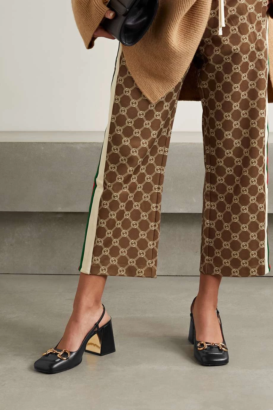 GUCCI Baby Slingback-Pumps Aus Leder Mit Horsebit-Detail ,Schwarz 2 GUCCI Baby Slingback-Pumps Aus Leder Mit Horsebit-Detail ,Schwarz – Bild 2