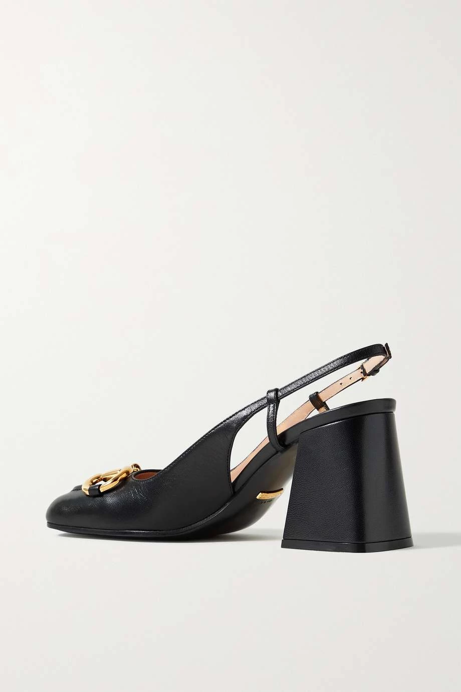 GUCCI Baby Slingback-Pumps Aus Leder Mit Horsebit-Detail ,Schwarz 3 GUCCI Baby Slingback-Pumps Aus Leder Mit Horsebit-Detail ,Schwarz – Bild 3