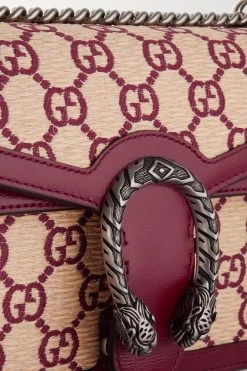 GUCCI Dionysus Schultertasche Aus Stroh Mit Stickereien Und Besätzen Aus Strukturiertem Leder ,Rot -Gucci Verkäufe w920 q60 870