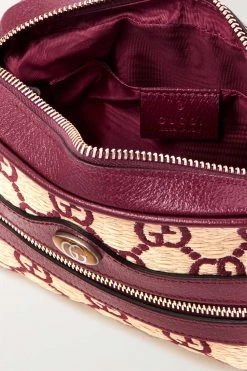 GUCCI Ophidia Mini Schultertasche Aus Stroh Mit Stickereien Und Besätzen Aus Strukturiertem Leder ,Rot -Gucci Verkäufe w920 q60 876