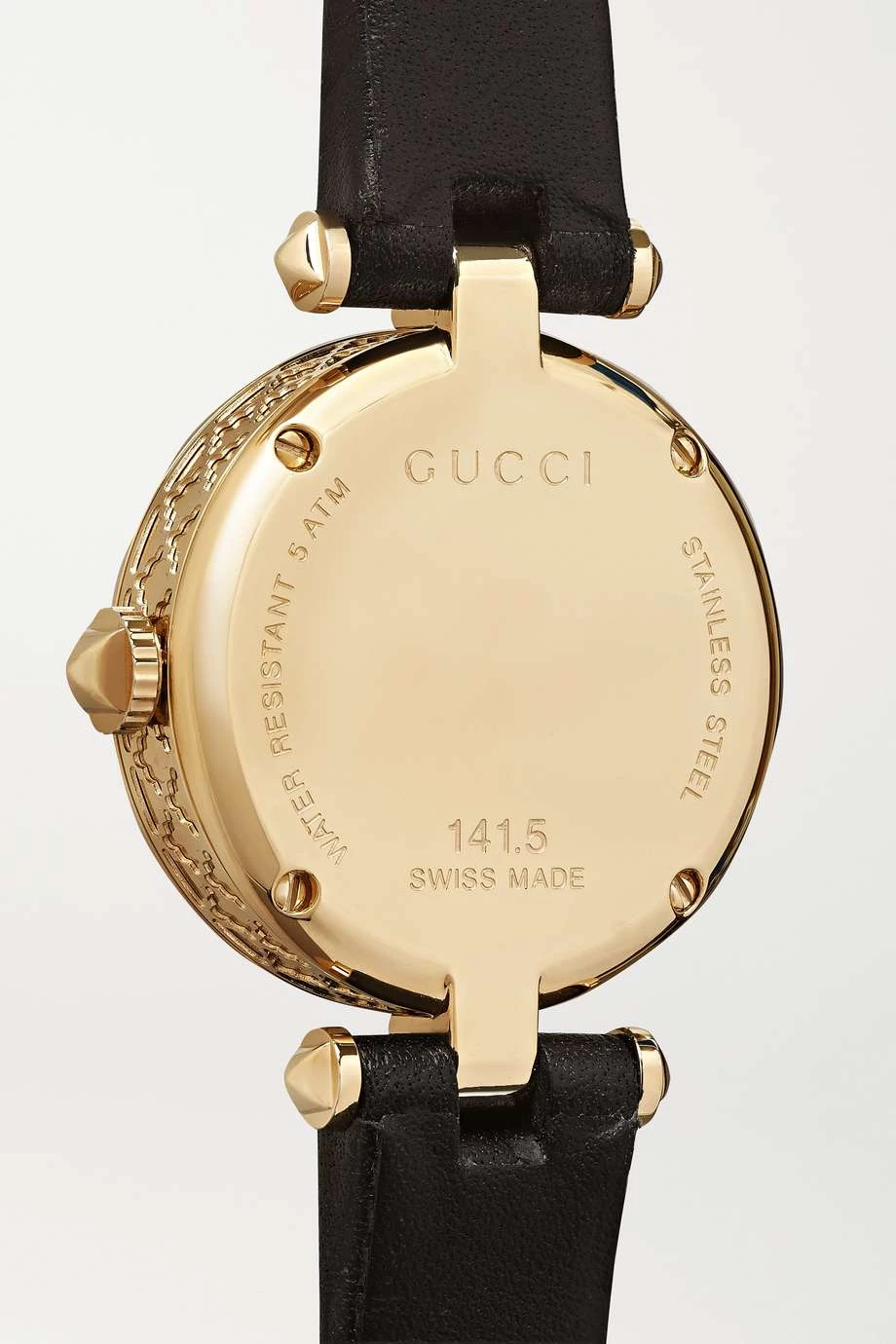 GUCCI Diamantissimas 27 Mm Uhr Mit Goldfarbener PVD-Beschichtung, Perlmutt Und Lederarmband 4 GUCCI Diamantissimas 27 Mm Uhr Mit Goldfarbener PVD-Beschichtung, Perlmutt Und Lederarmband – Bild 4