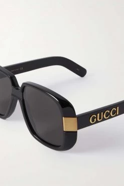 GUCCI EYEWEAR Fashion Show Sonnenbrille Mit Eckigem Rahmen Aus Azetat ,Schwarz -Gucci Verkäufe w920 q60 89