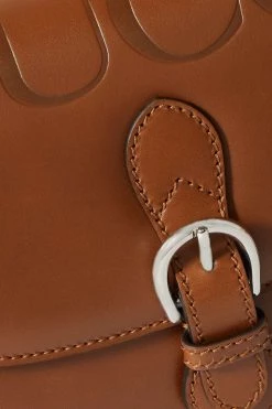 GUCCI Schultertasche Aus Leder Mit Prägung ,Braun -Gucci Verkäufe w920 q60 897