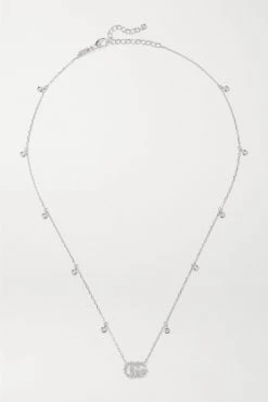 GUCCI GG Running Kette Aus 18 Karat Weißgold Mit Diamanten