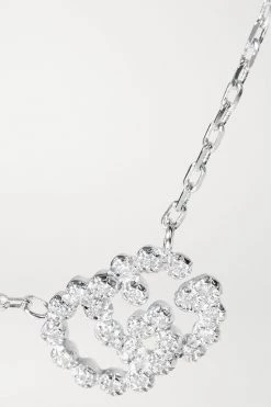 GUCCI GG Running Kette Aus 18 Karat Weißgold Mit Diamanten -Gucci Verkäufe w920 q60 902