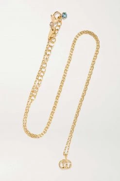 GUCCI GG Running Kette Aus 18 Karat Gold Mit Topas