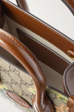 GUCCI Mini Tote Aus Beschichtetem Canvas Mit Print Und Lederbesätzen ,Braun -Gucci Verkäufe w920 q60 956