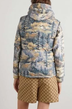 GUCCI + The North Face Daunenweste Aus Gestepptem Shell Mit Stickerei ,Grün -Gucci Verkäufe w920 q60 961