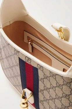 GUCCI Jackie 1961 Kleine Schultertasche Aus Beschichtetem Canvas Und Leder Mit Webband ,Weiß 10 GUCCI Jackie 1961 Kleine Schultertasche Aus Beschichtetem Canvas Und Leder Mit Webband ,Weiß -Gucci Verkäufe w920 q60 972