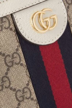 GUCCI Ophidia Mittelgroße Tote Aus Beschichtetem Canvas Mit Print Und Besatz Aus Strukturiertem Leder ,Weiß -Gucci Verkäufe w920 q60 977