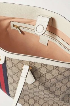 GUCCI Ophidia Mittelgroße Tote Aus Beschichtetem Canvas Mit Print Und Besatz Aus Strukturiertem Leder ,Weiß -Gucci Verkäufe w920 q60 978