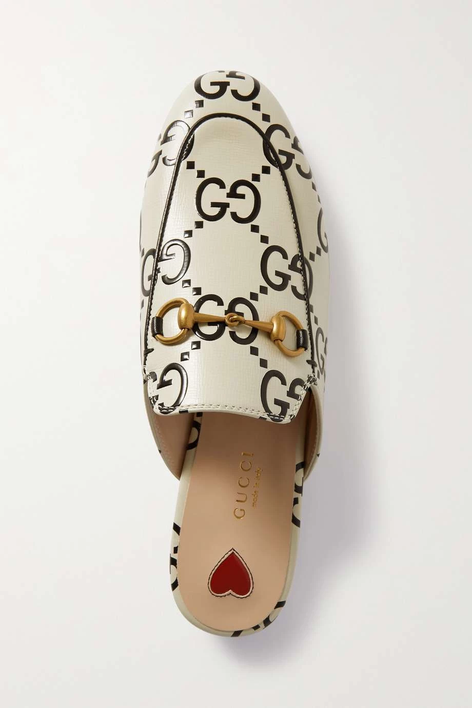 GUCCI Princetown Slippers Aus Leder Mit Logoprint Und Horsebit-Detail ,Weiß 5 GUCCI Princetown Slippers Aus Leder Mit Logoprint Und Horsebit-Detail ,Weiß – Bild 5