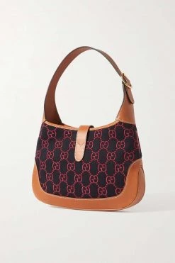 GUCCI Jackie 1961 Kleine Schultertasche Aus Woll-Jacquard Und Leder ,Blau -Gucci Verkäufe w920 q60 986